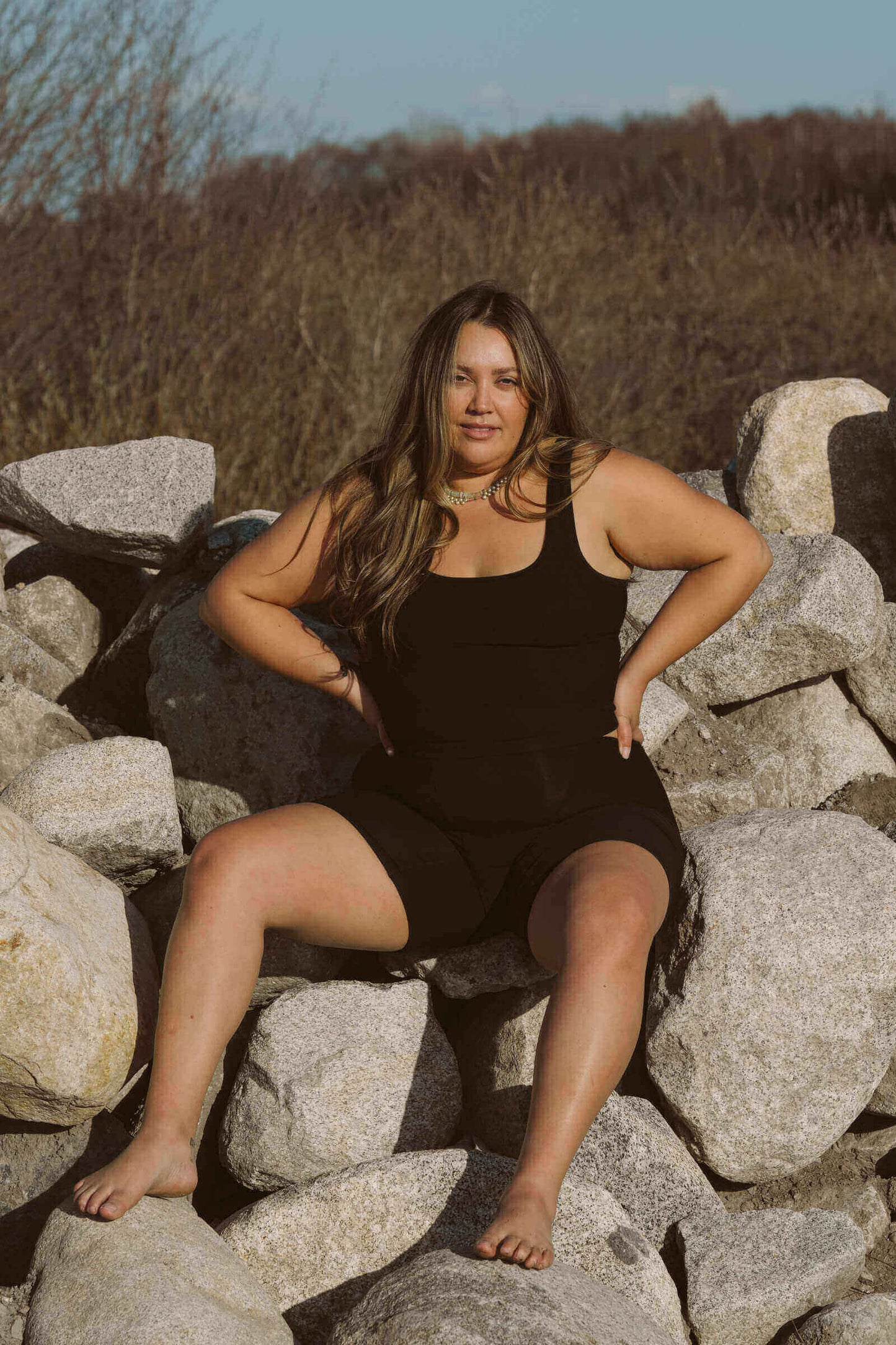 Black | Model is wearing size 2XL