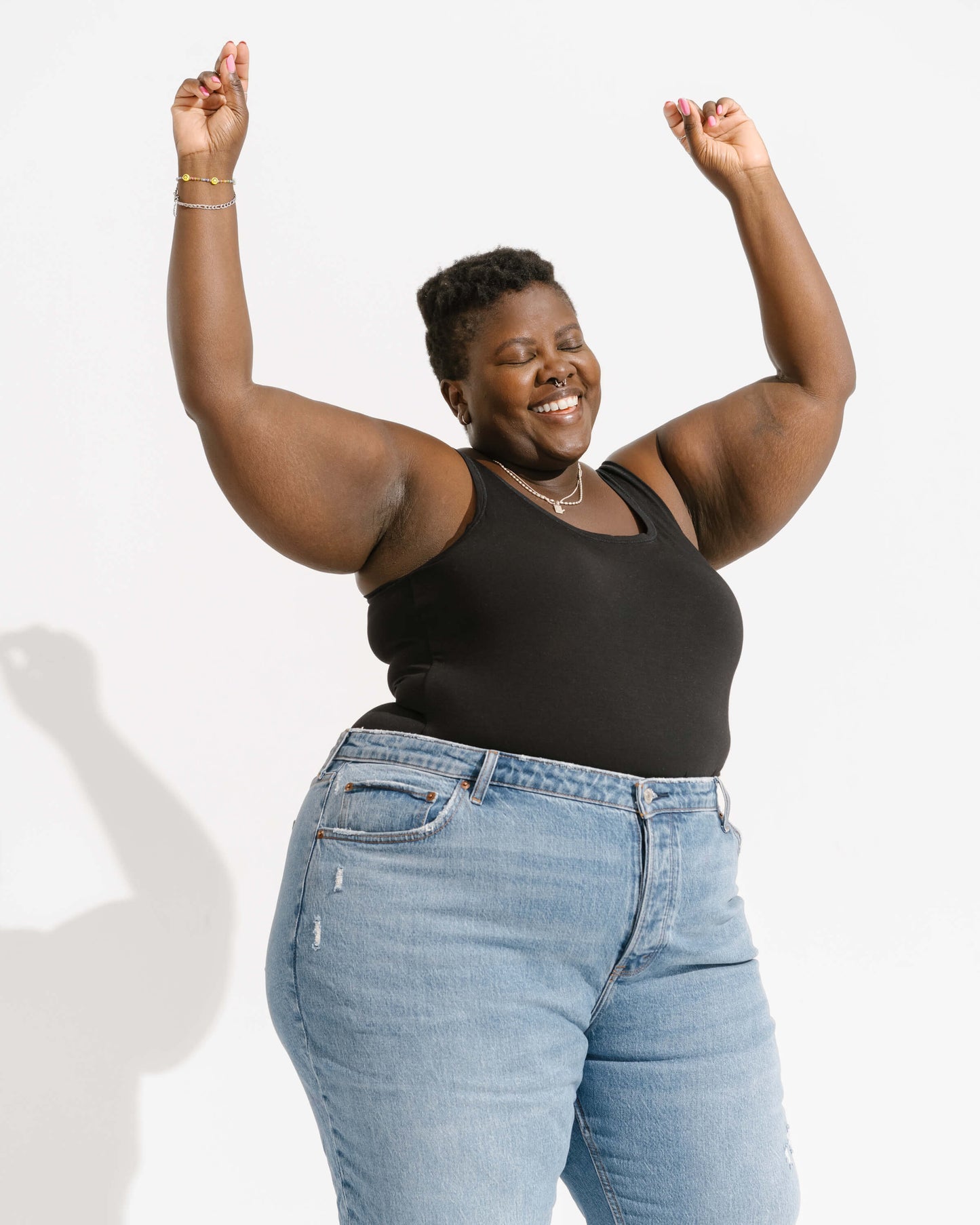 Black | Model is wearing size 3XL