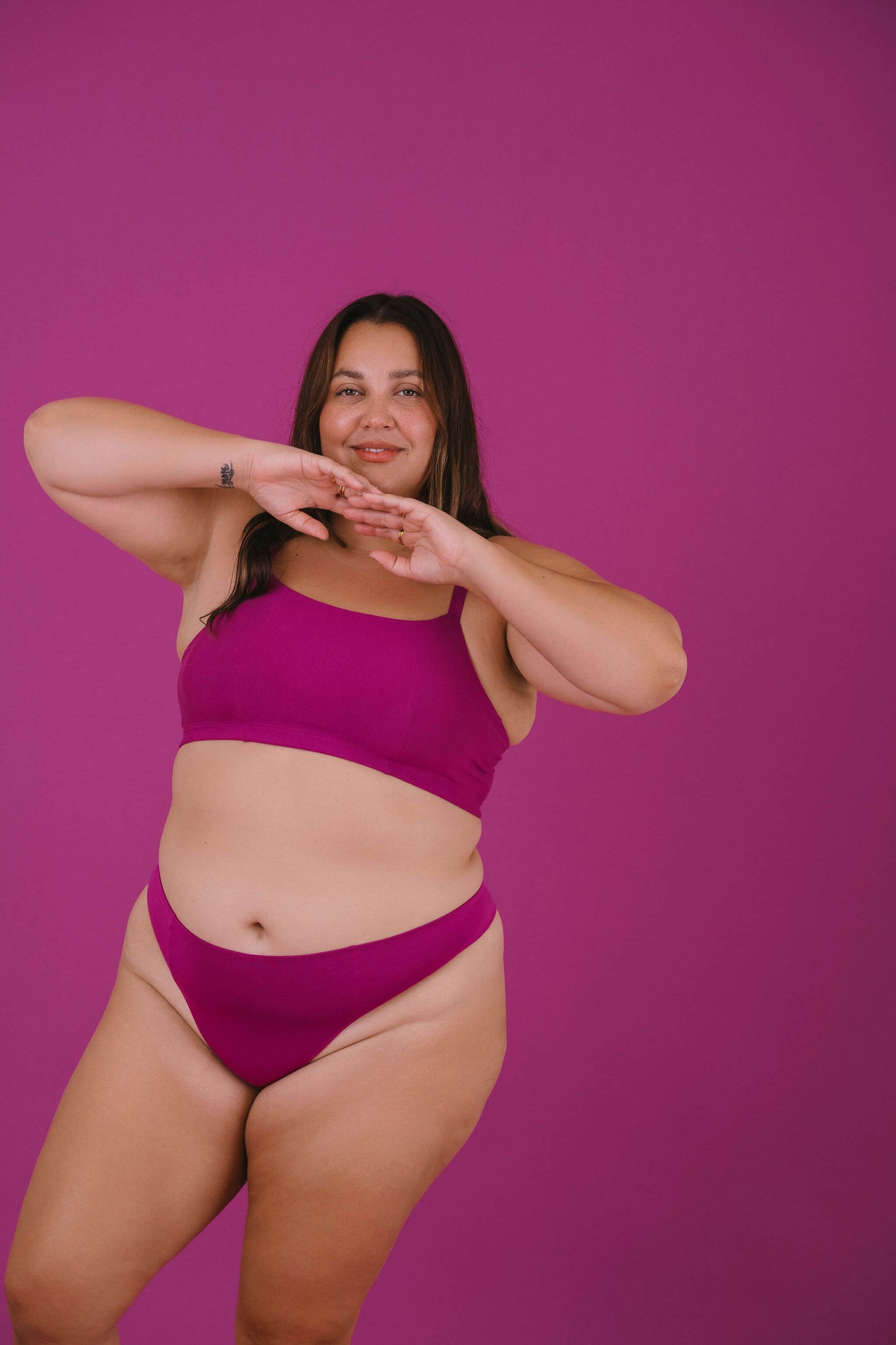 Berry | Model is wearing size 2XL
