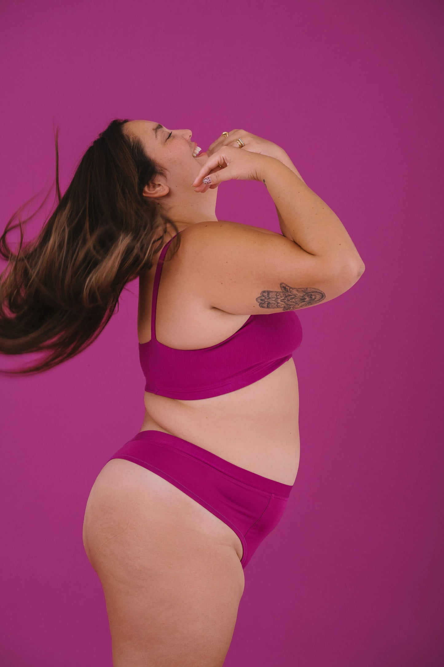 Berry | Model is wearing size 2XL
