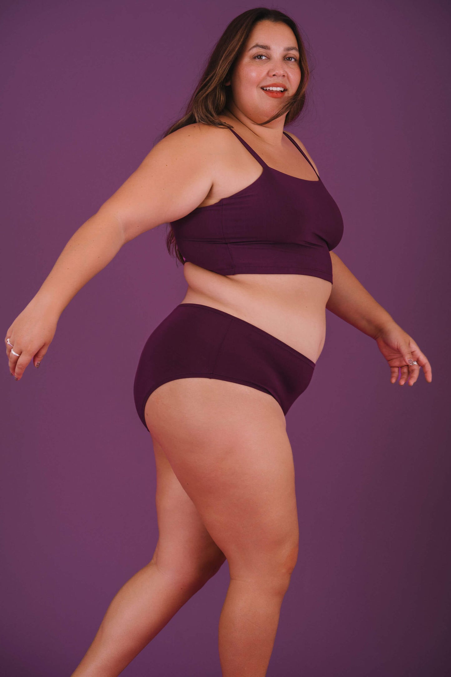 Plum | Model is wearing size 2XL