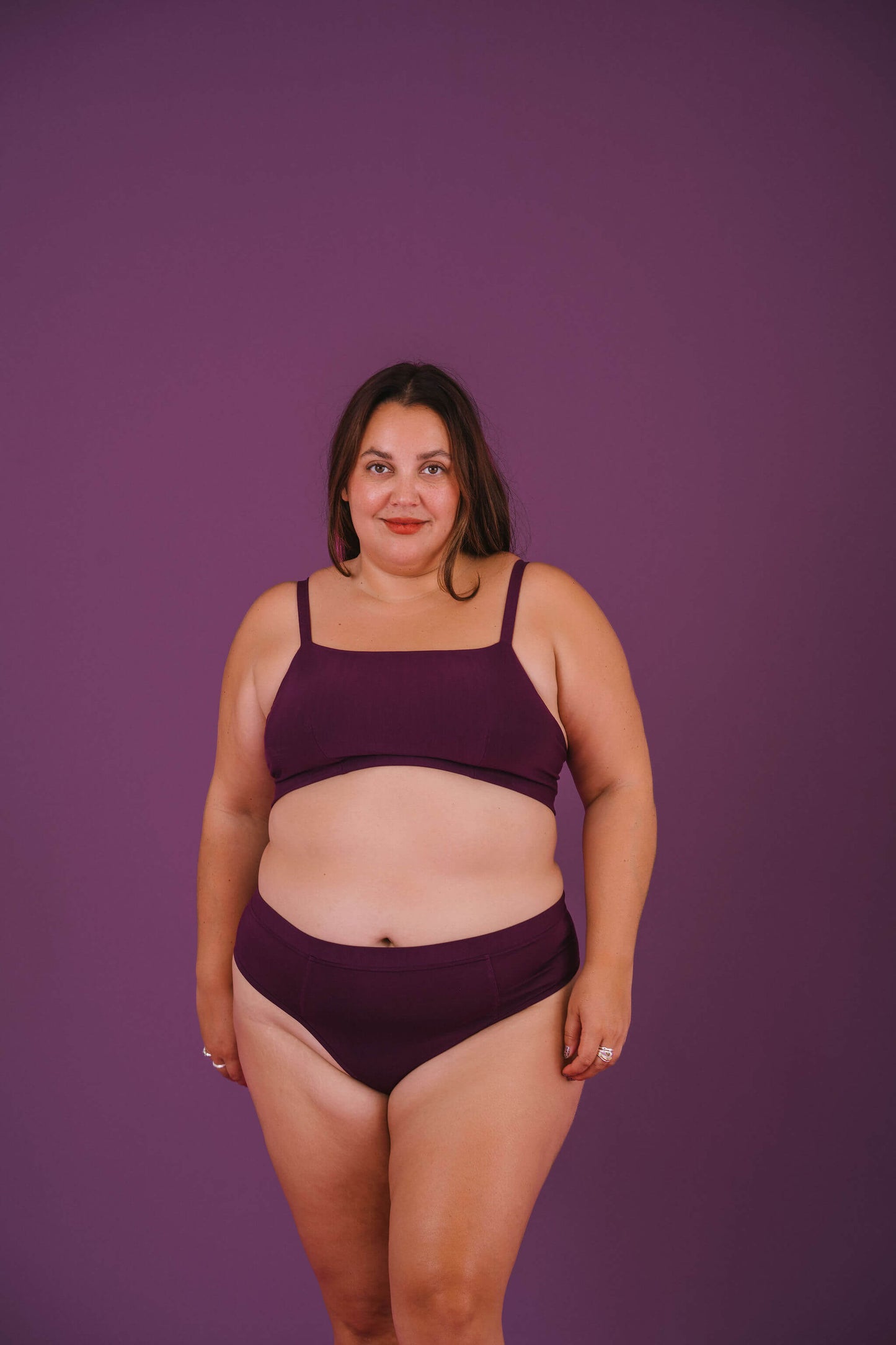 Plum | Model is wearing size 2XL
