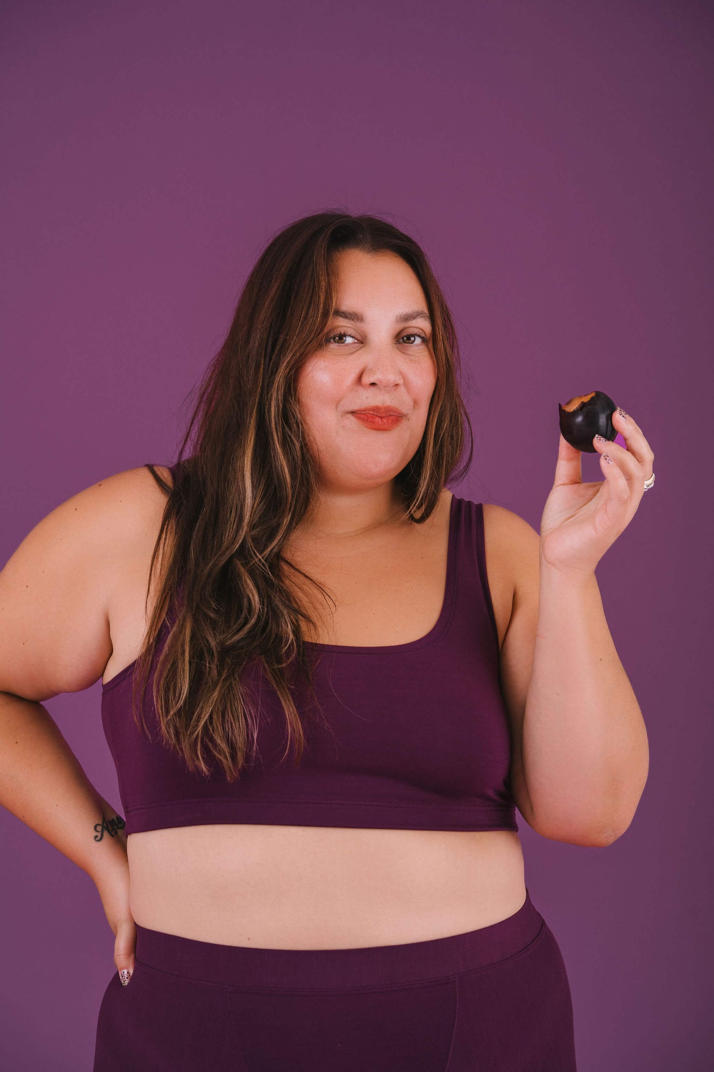 Plum | Model is wearing size 2XL