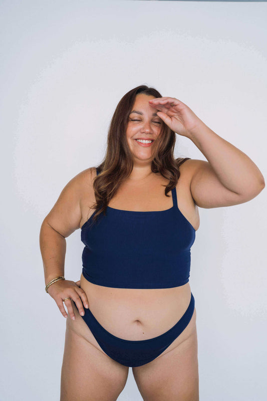 Navy | Model is wearing size 2XL