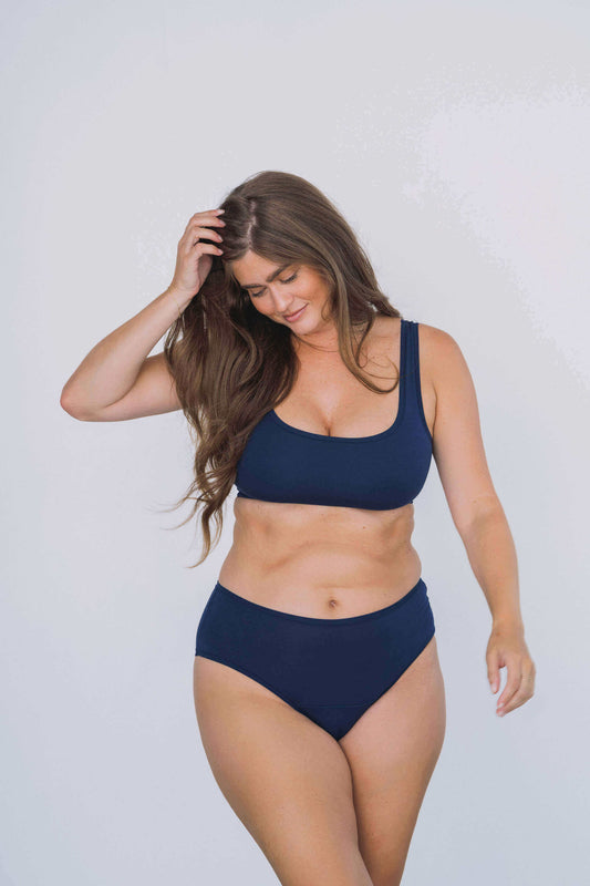 Navy | Model is wearing size M