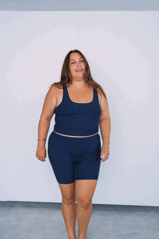 Navy | Model is wearing size 2XL