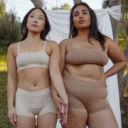 The Mineral Boxer - Model (Left) in Size Small, (Right) in Size 2XL