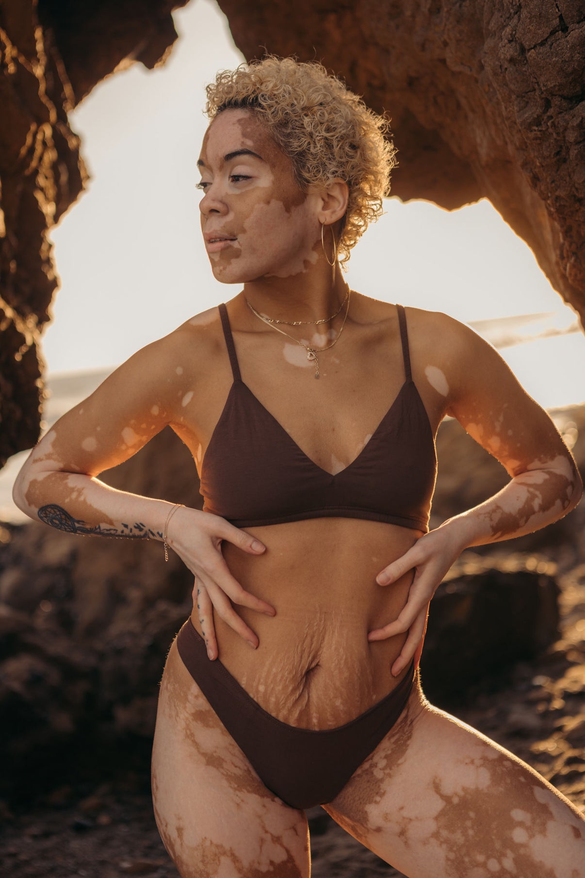 Brown | Model is wearing size S