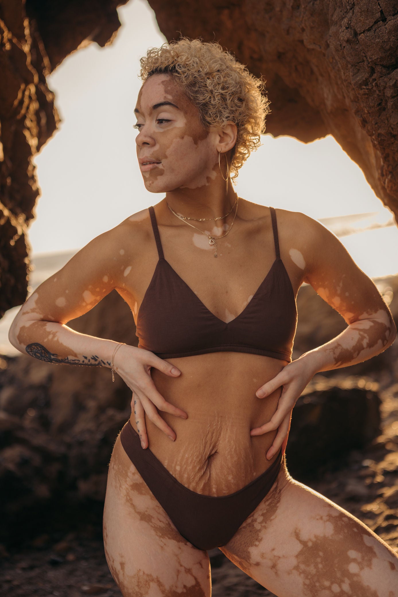 Brown | Model is wearing size S