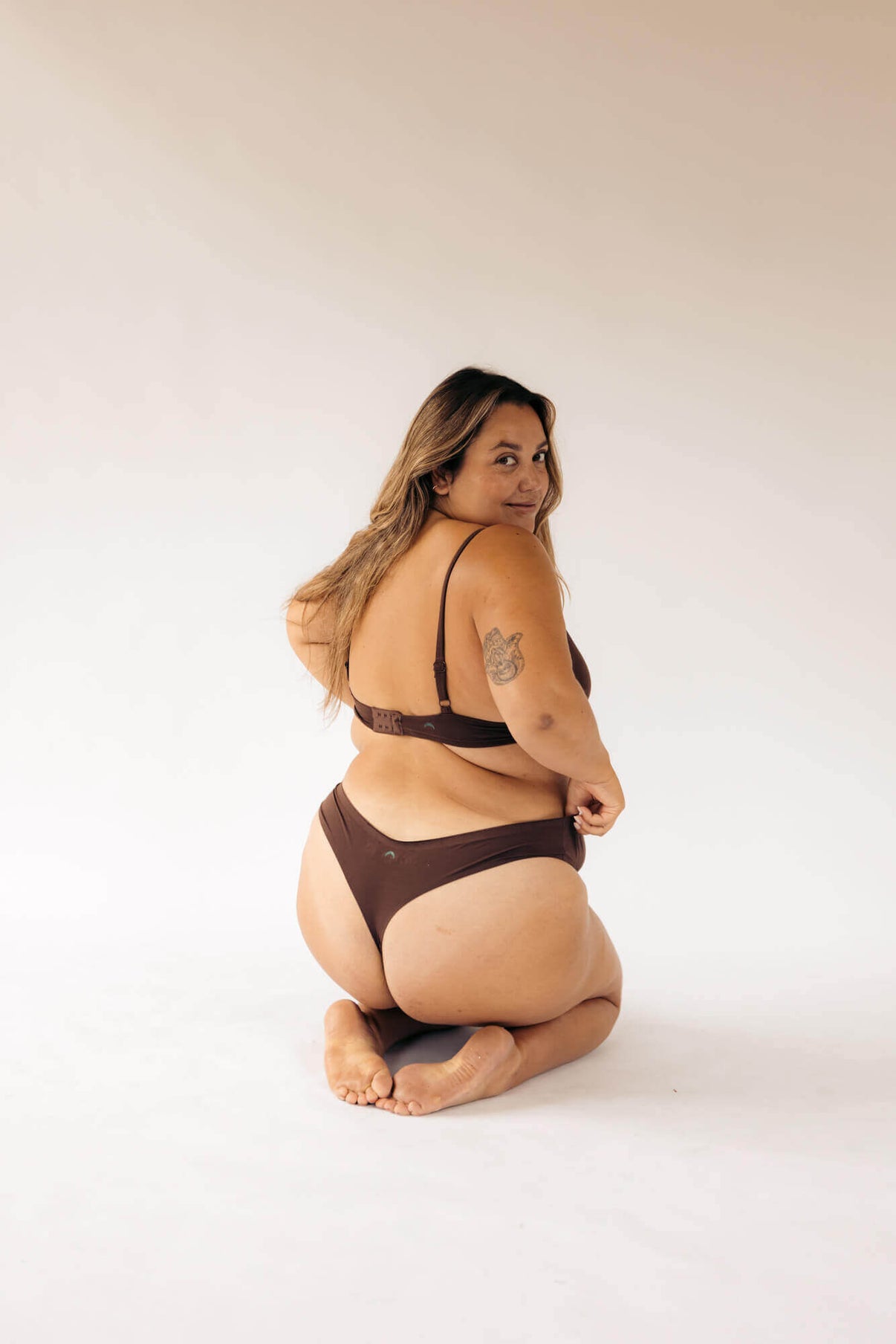 Brown | Model is wearing size 3XL