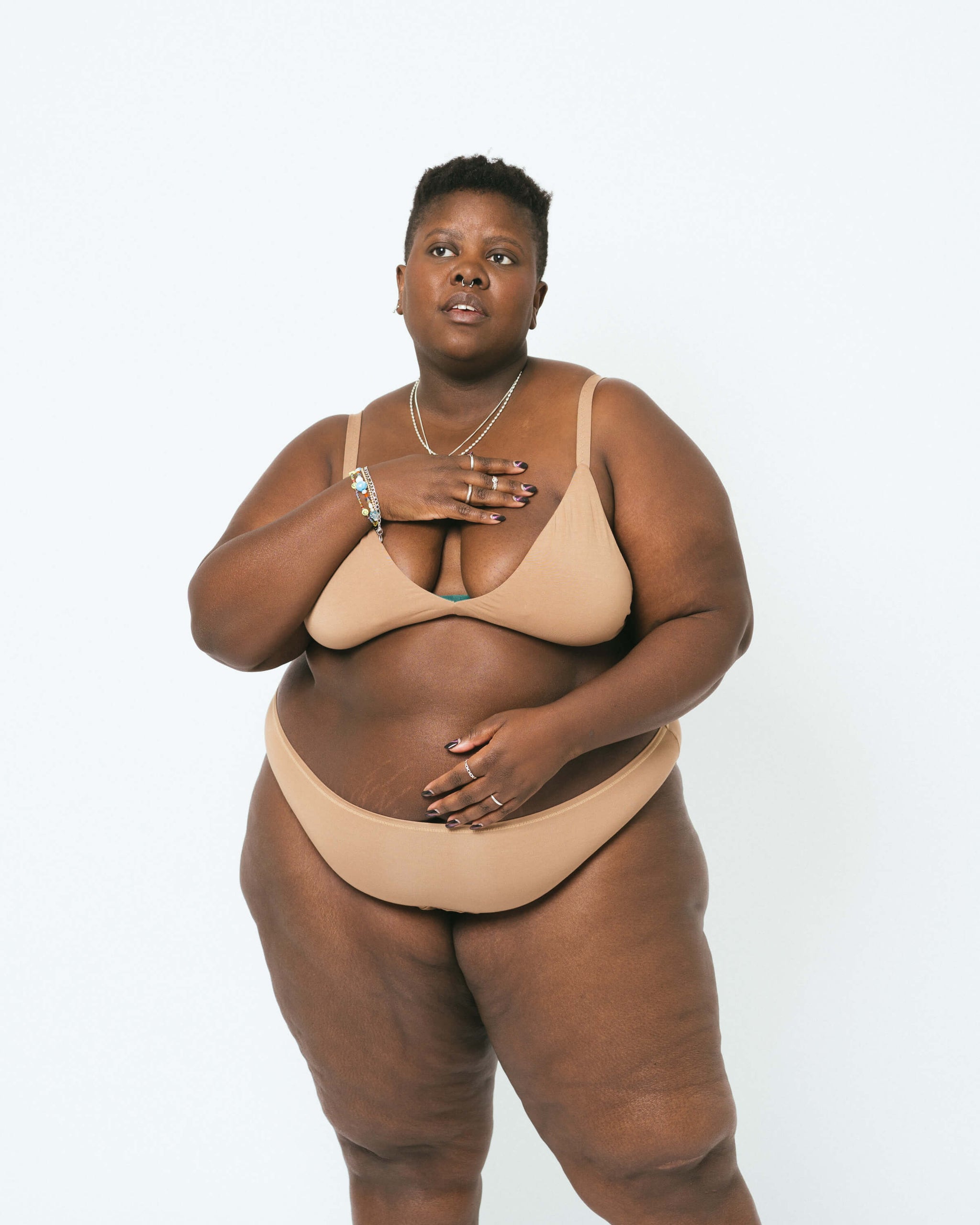 Tan | Model is wearing 3XL