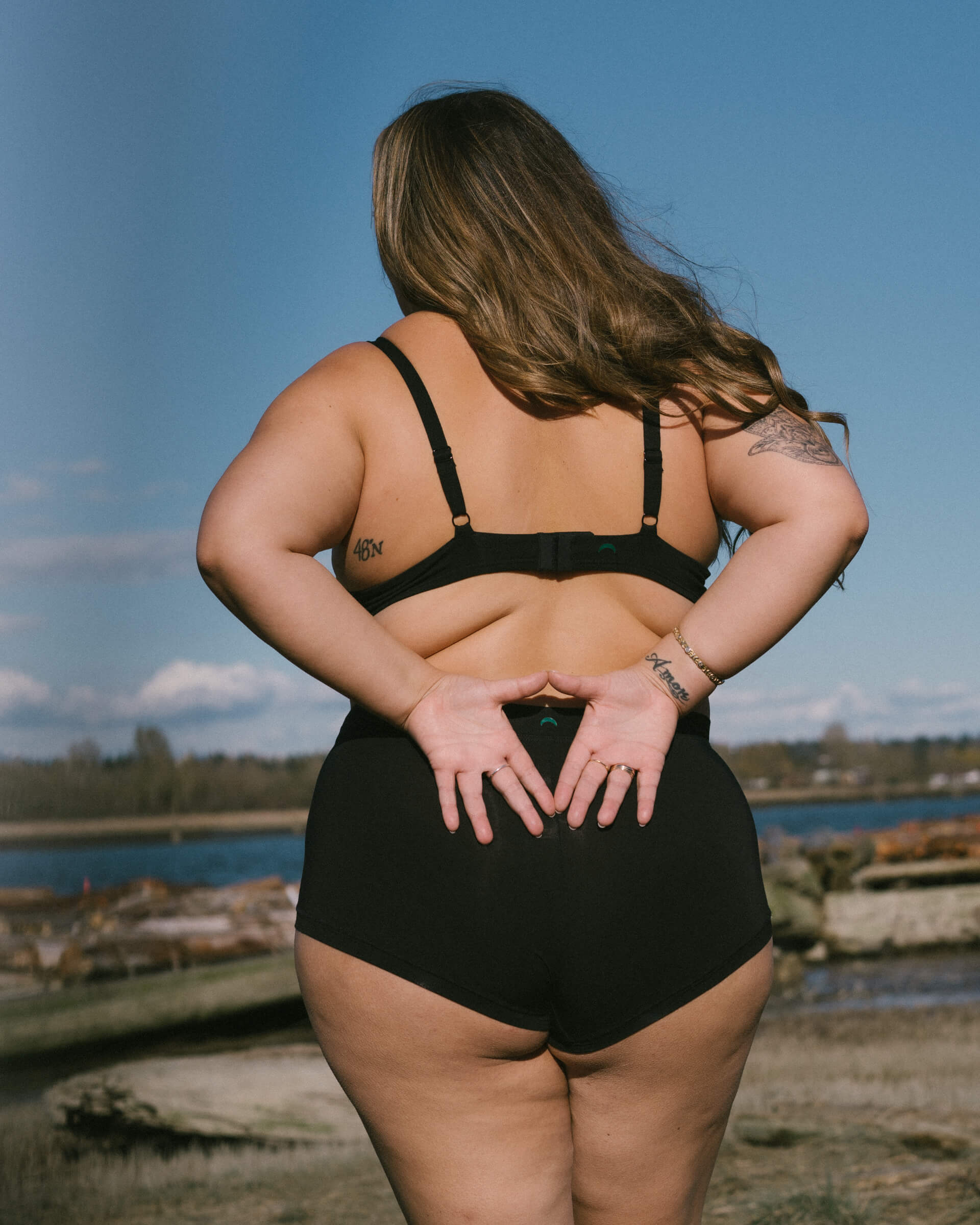 Black | Model is wearing size 2XL with Brief