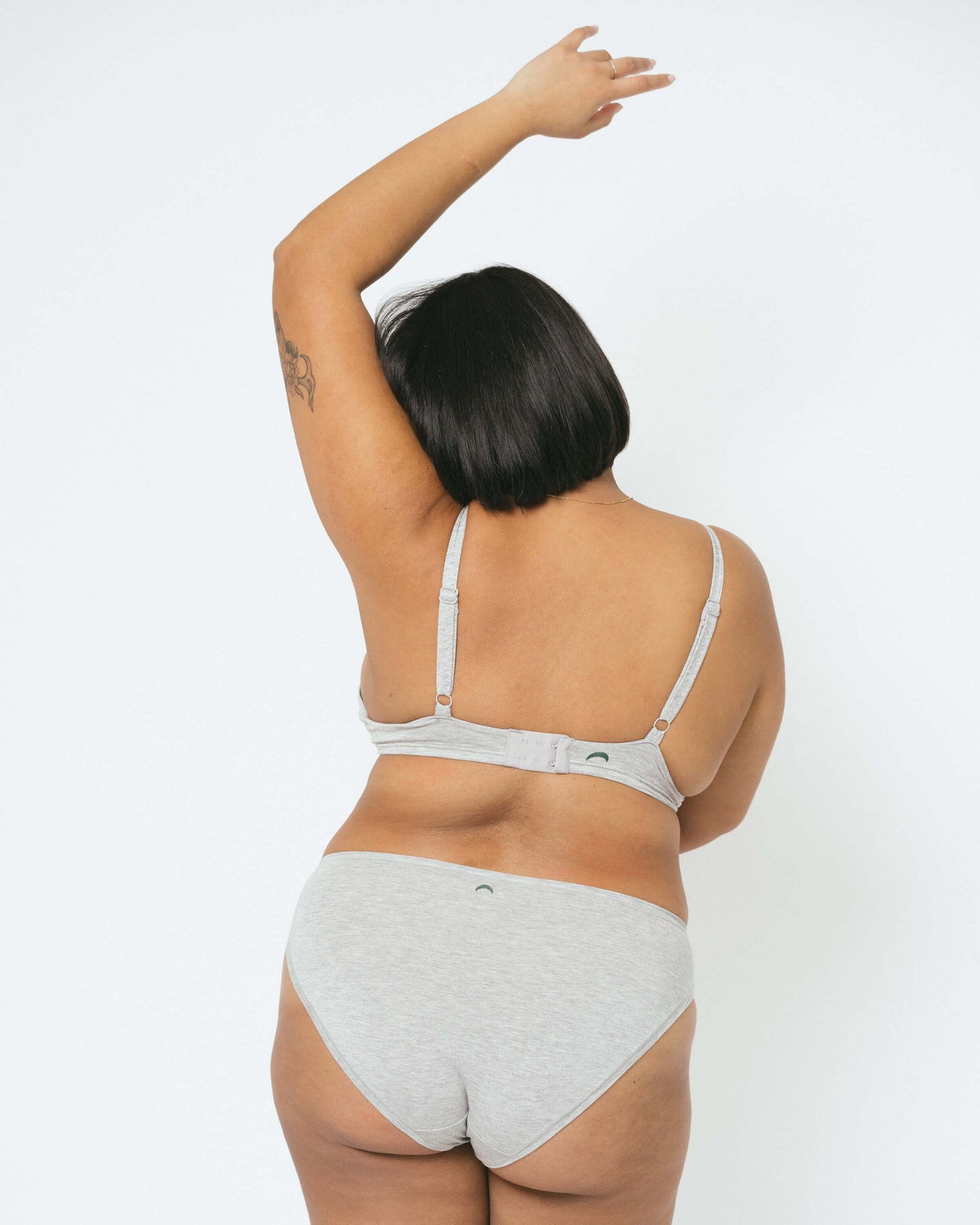 Grey | Model is wearing size XL with High Rise Bikini