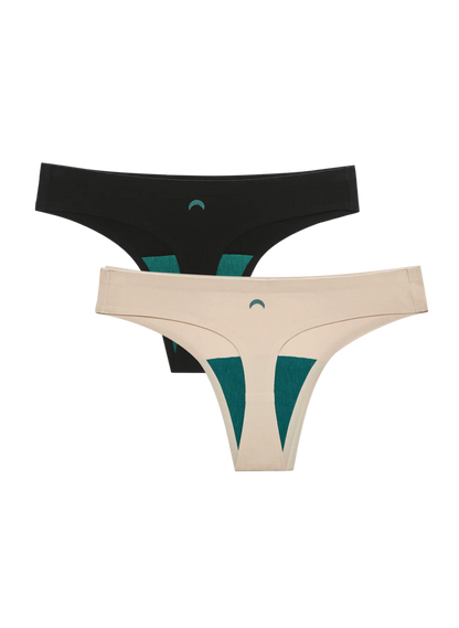 Seamless Low-Mid Rise Thong 2-Pack
