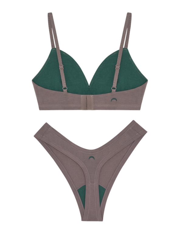 Triangle Bra + Dipped Thong Set