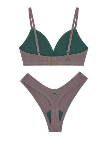 Triangle Bra + Dipped Thong Set