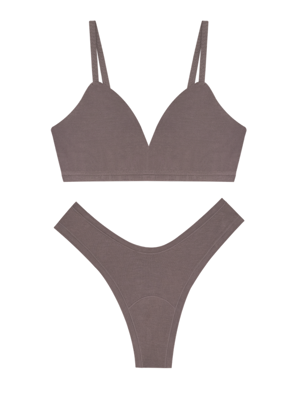 Triangle Bra + Dipped Thong Set