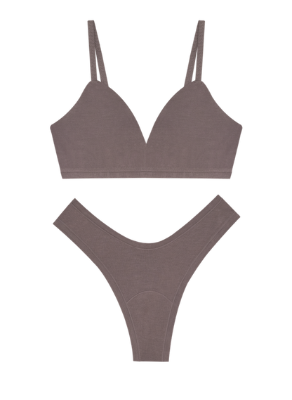 Triangle Bra + Dipped Thong Set