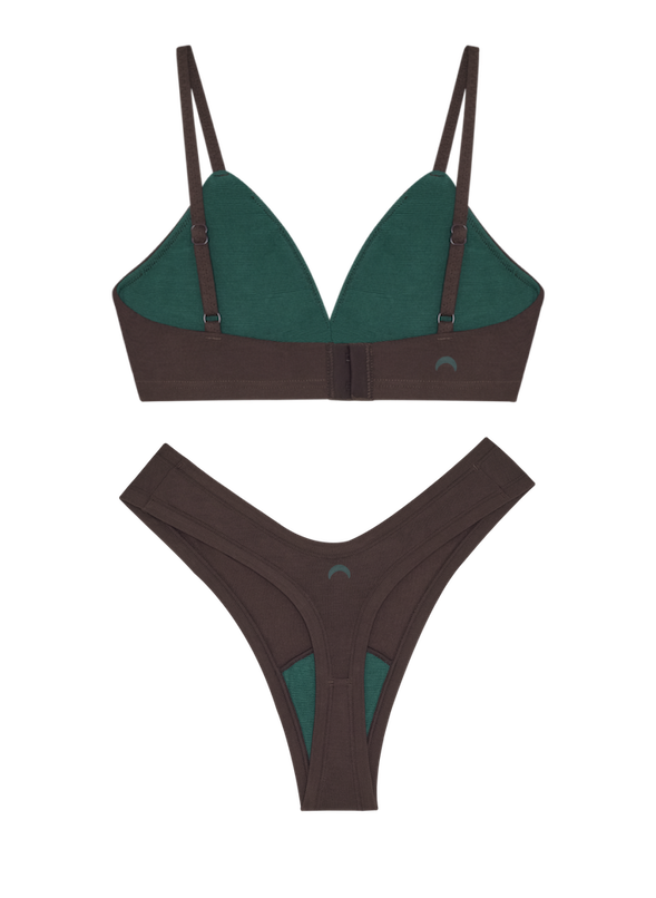 Triangle Bra + Dipped Thong Set
