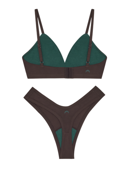 Triangle Bra + Dipped Thong Set