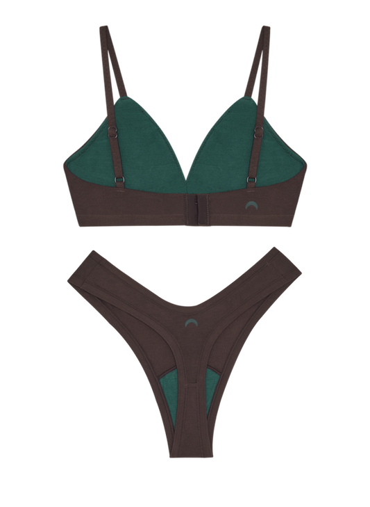 Triangle Bra + Dipped Thong Set