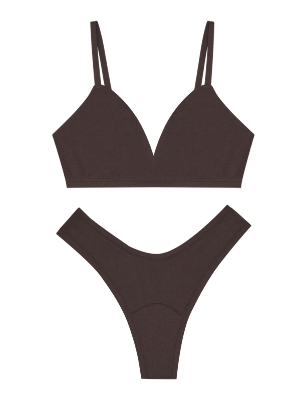 Triangle Bra + Dipped Thong Set