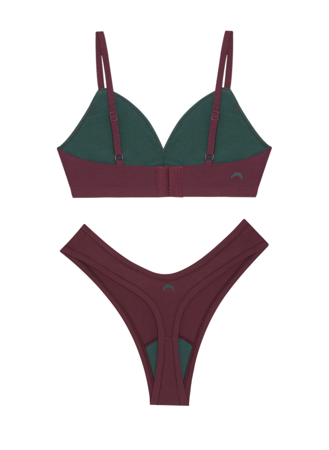 Triangle Bra & Dipped Thong Set