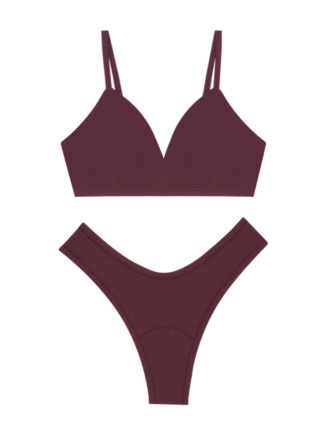 Triangle Bra & Dipped Thong Set