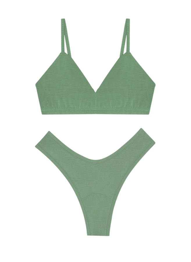 Triangle Bra & Dipped Thong Set
