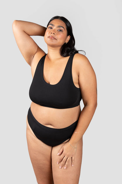 Black | Model is wearing size 2XL