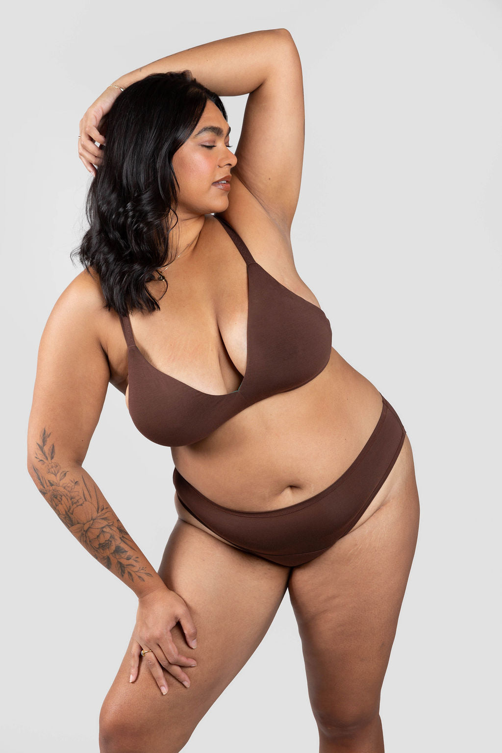 Brown | Model is wearing size 2XL