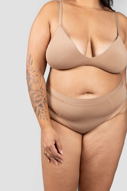 Tan | Model is wearing size 2XL