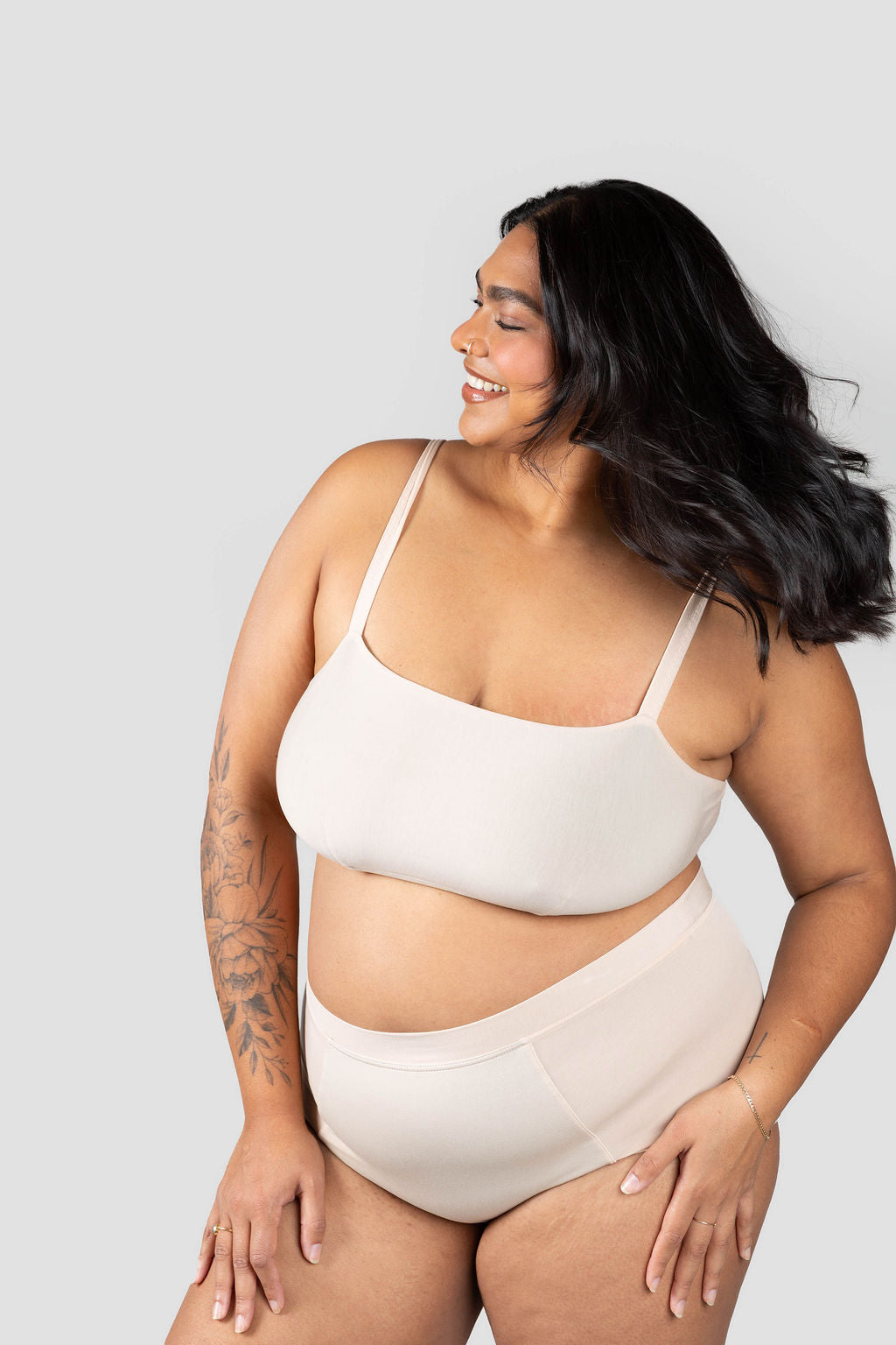 Beige | Model is wearing size 2XL