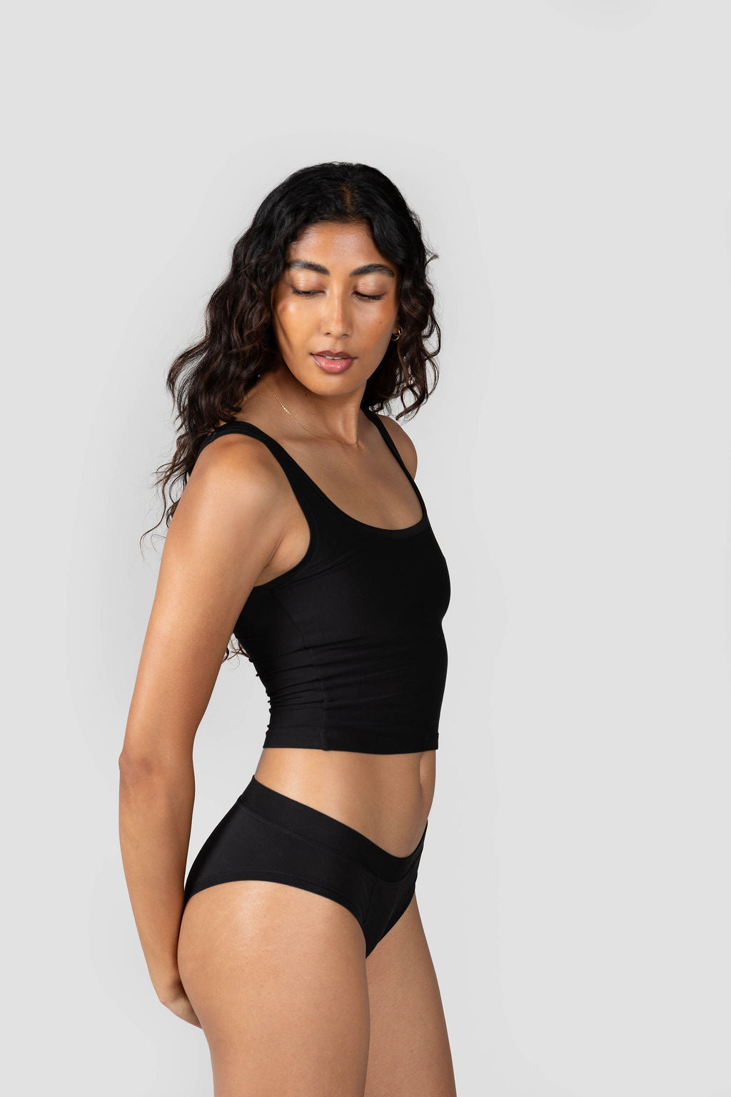 Black Sporty Crop Tank | Huha Underwear – huha