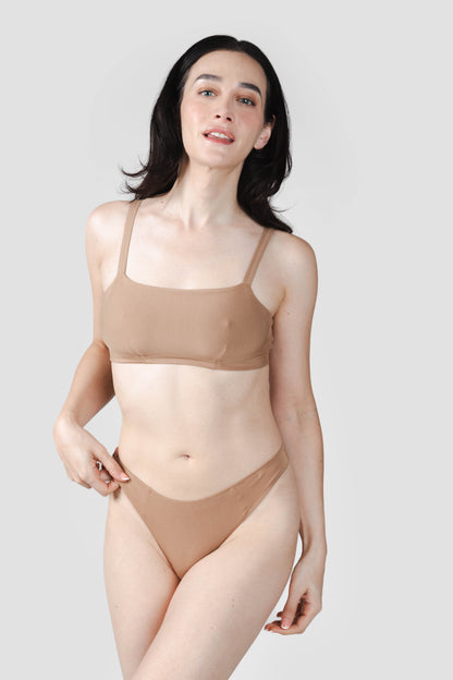 Tan | Model is wearing size M