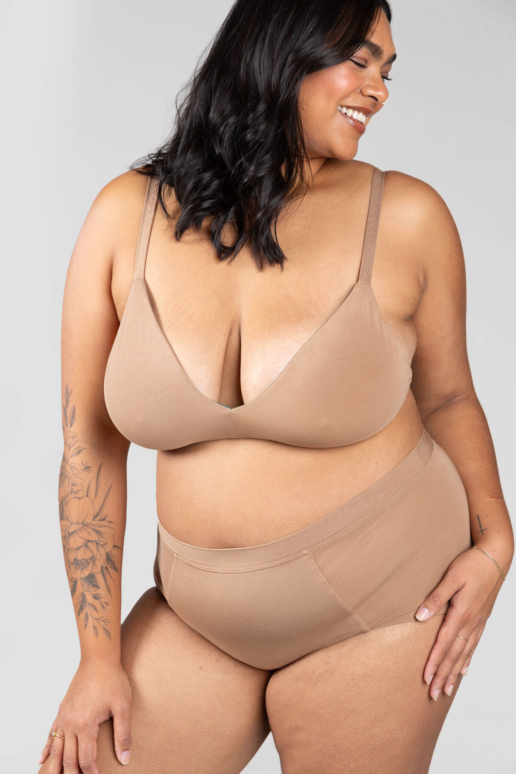 Tan | Model is wearing size 2XL