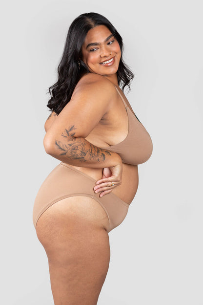 Tan | Model is wearing size 2XL