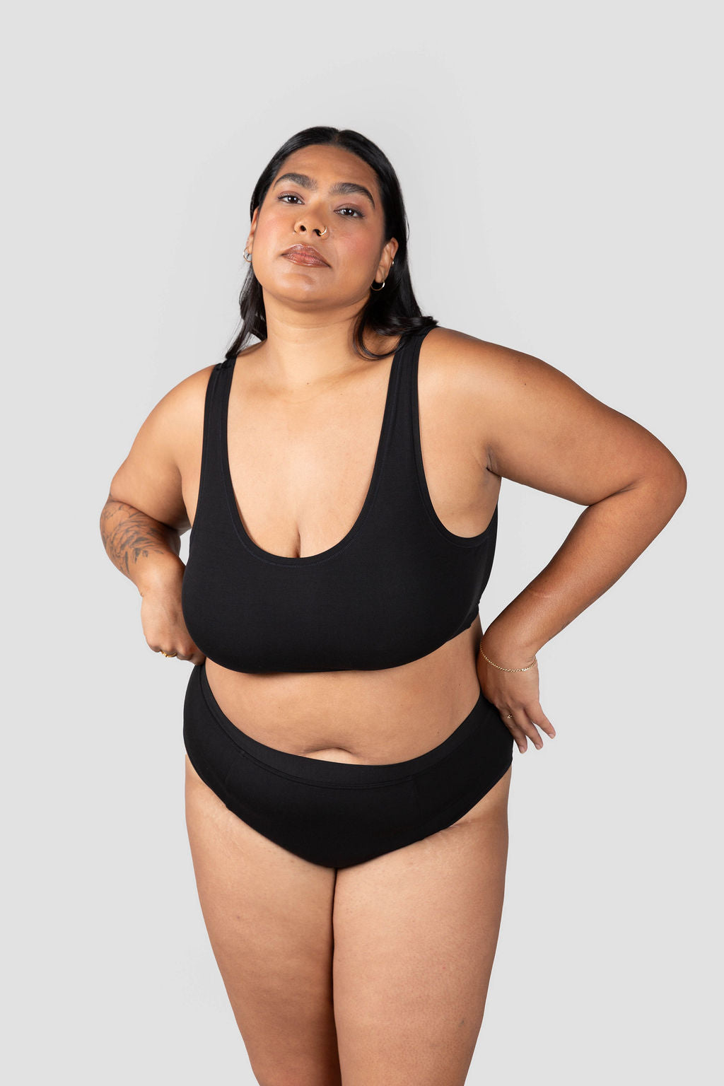 Black | Model is wearing size 2XL