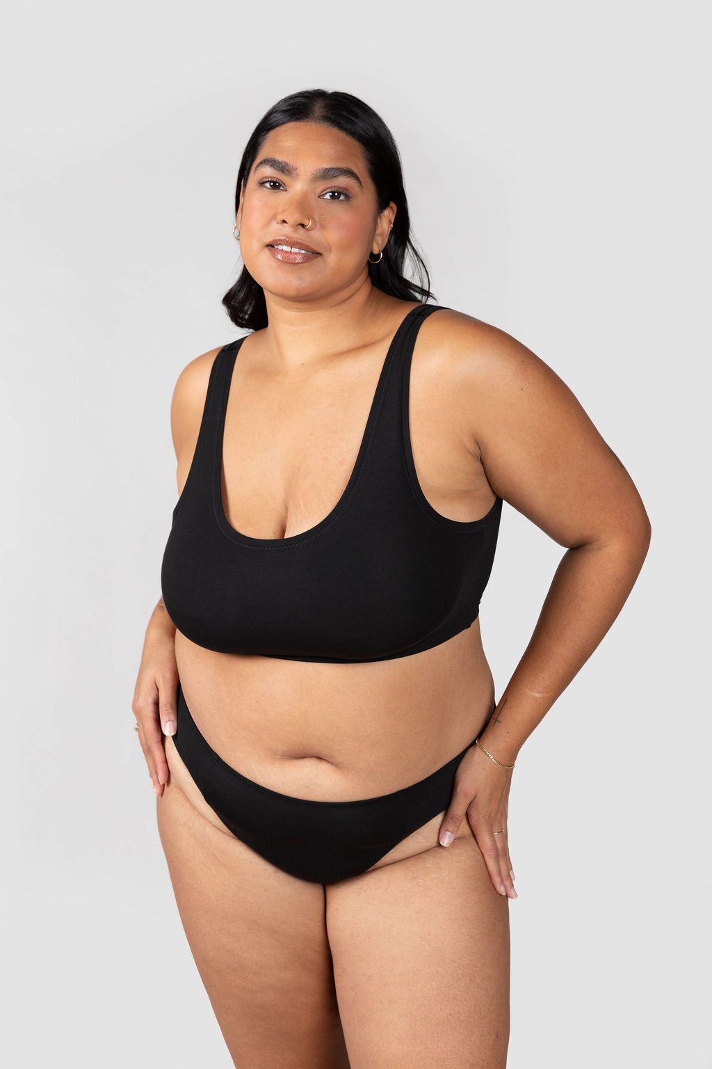 Black | Model is wearing size 2XL