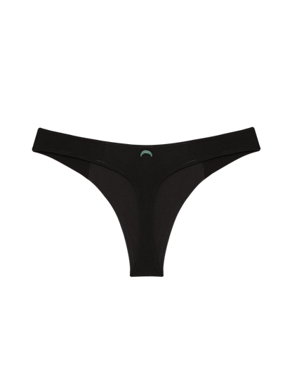 $58 Hanro Women's Black Clia Low Rise Sheer Thong Underwear Panty
