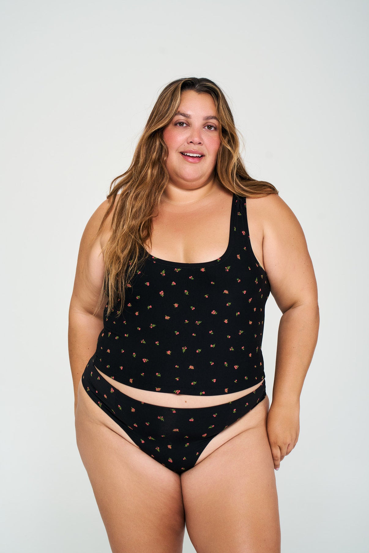 Midnight Rose | Model is wearing size 2XL top & 2XL undie