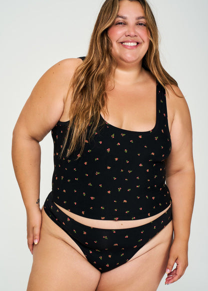 Midnight Rose | Model is wearing size 2XL top & 2XL undie
