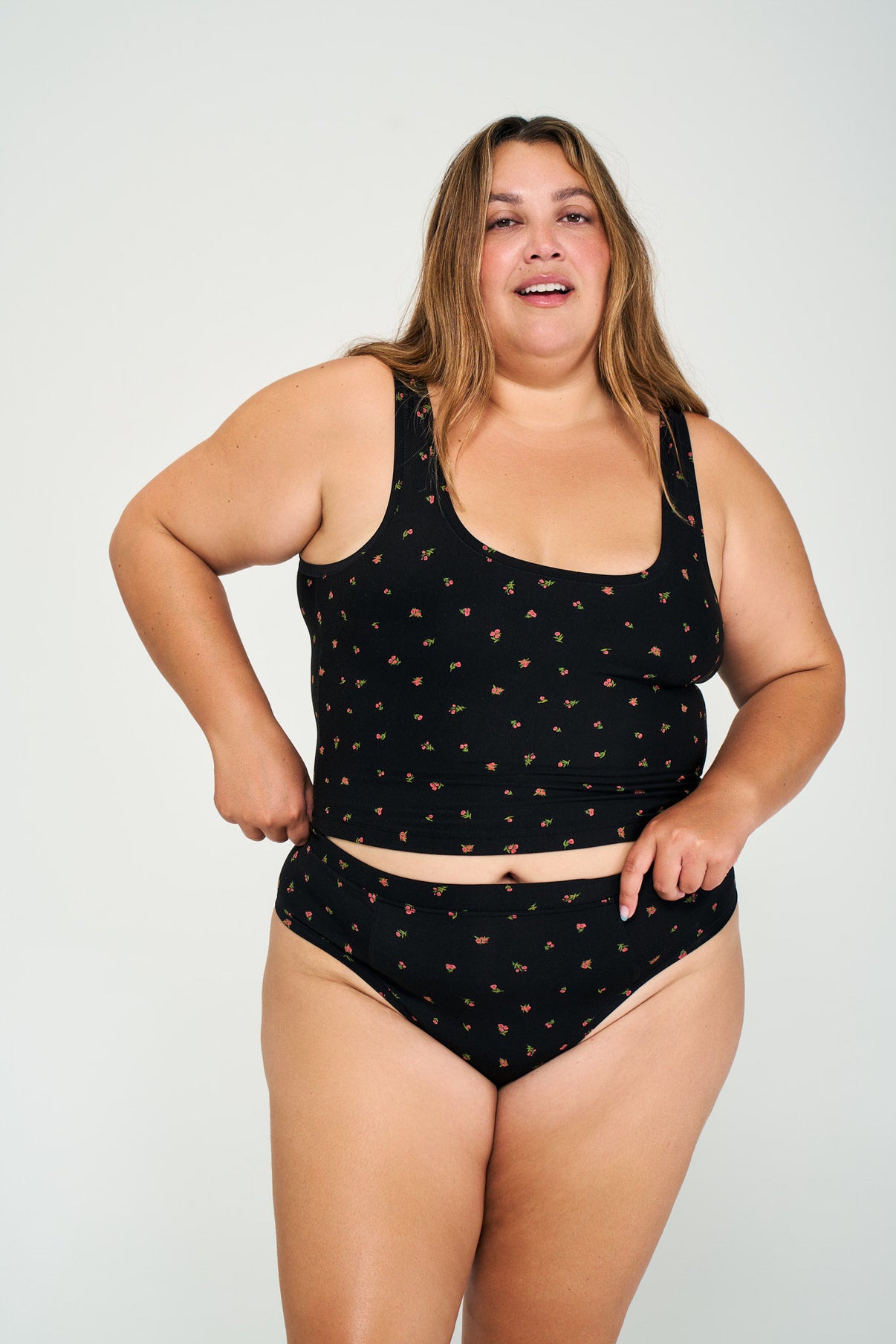 Midnight Rose | Model is wearing size 2XL top & 2XL undie