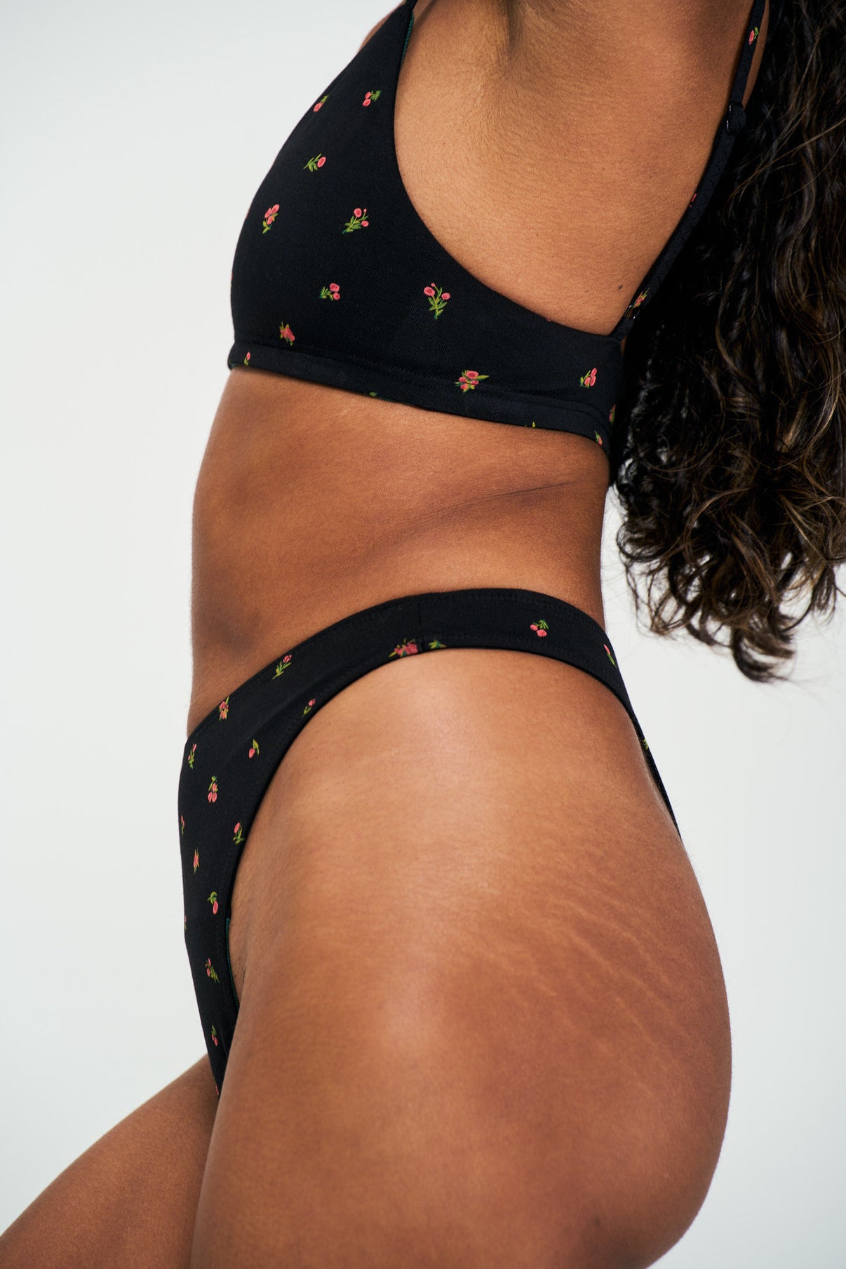 Midnight Rose | Model is wearing size XS bra & XS undie