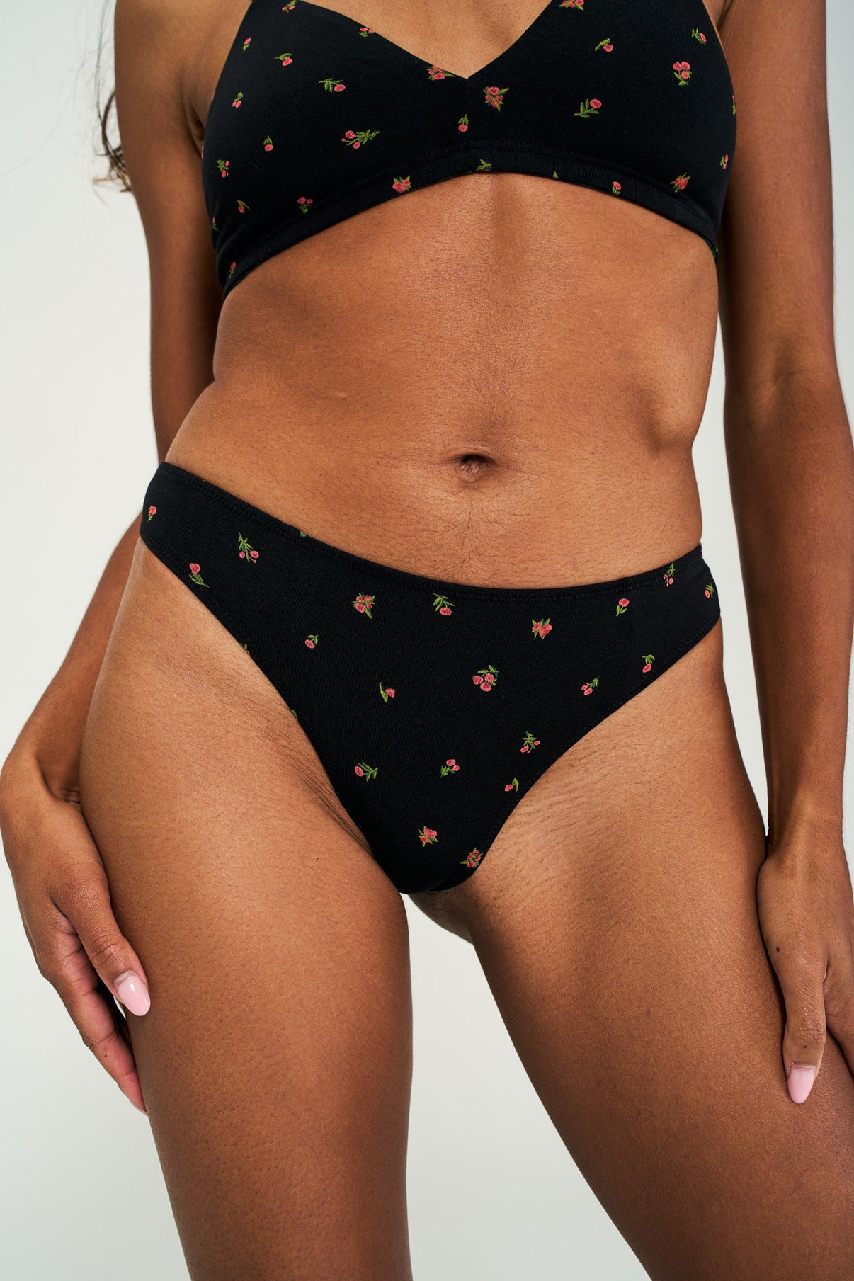 Midnight Rose | Model is wearing size XS bra & XS undie