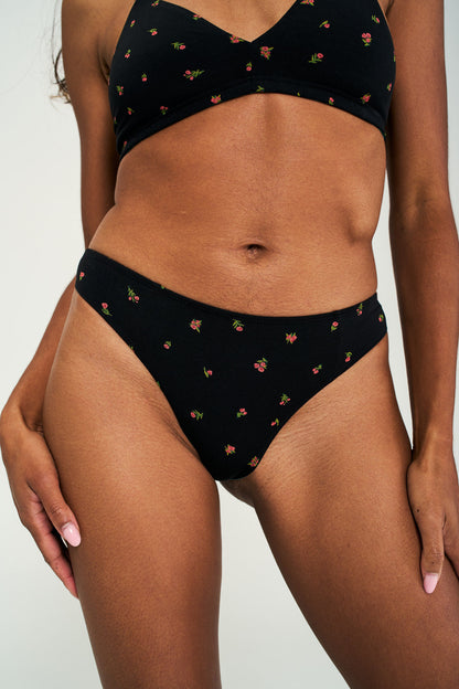 Midnight Rose | Model is wearing size XS bra & XS undie