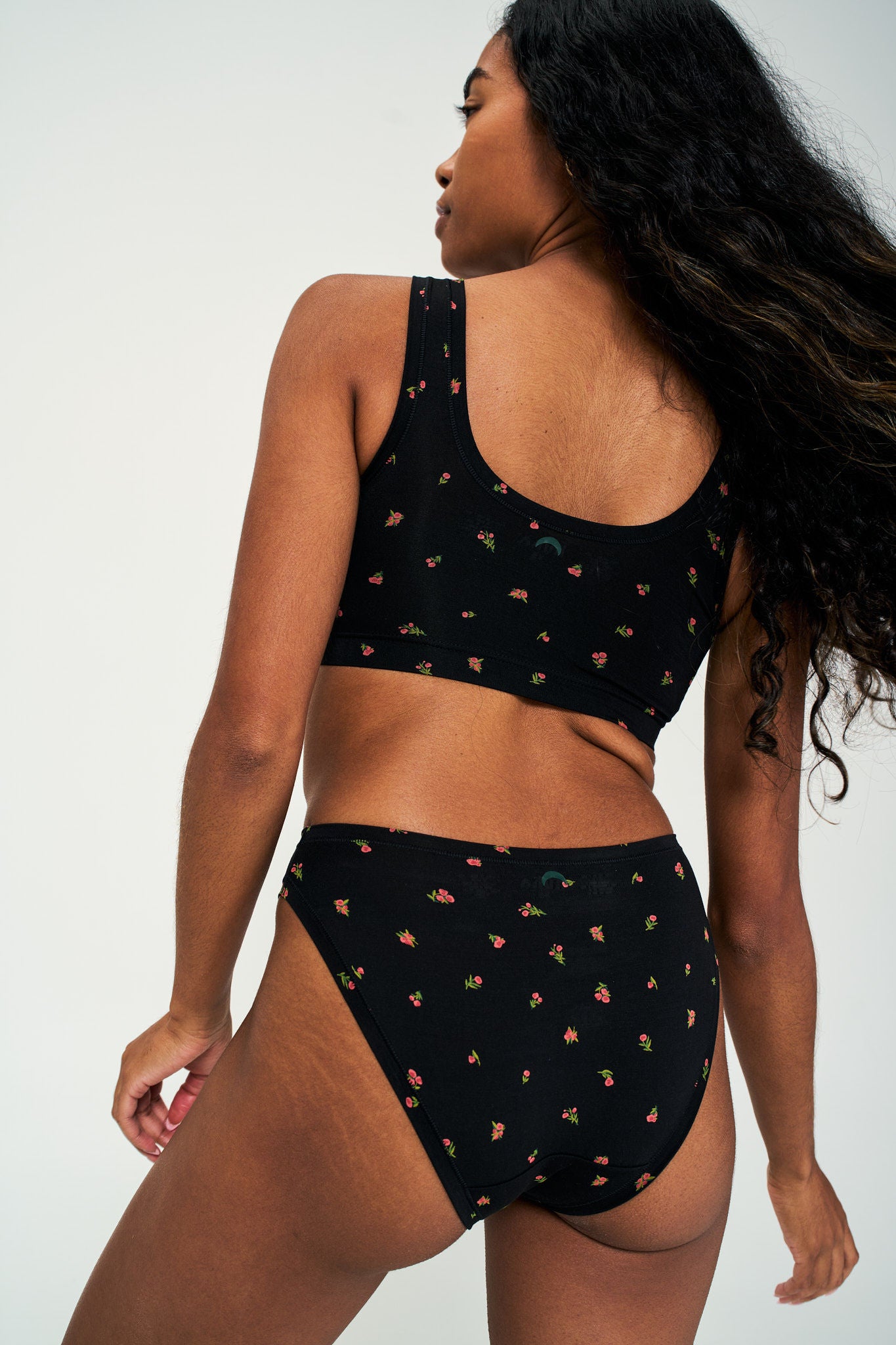 Midnight Rose | Model is wearing size XS bra & XS undie