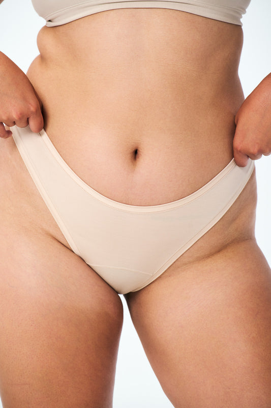 Beige | Model is wearing undie size L