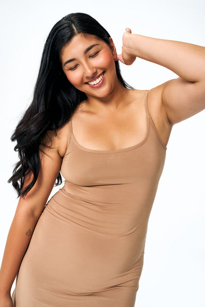 Tan | Model is size L and 5'10".