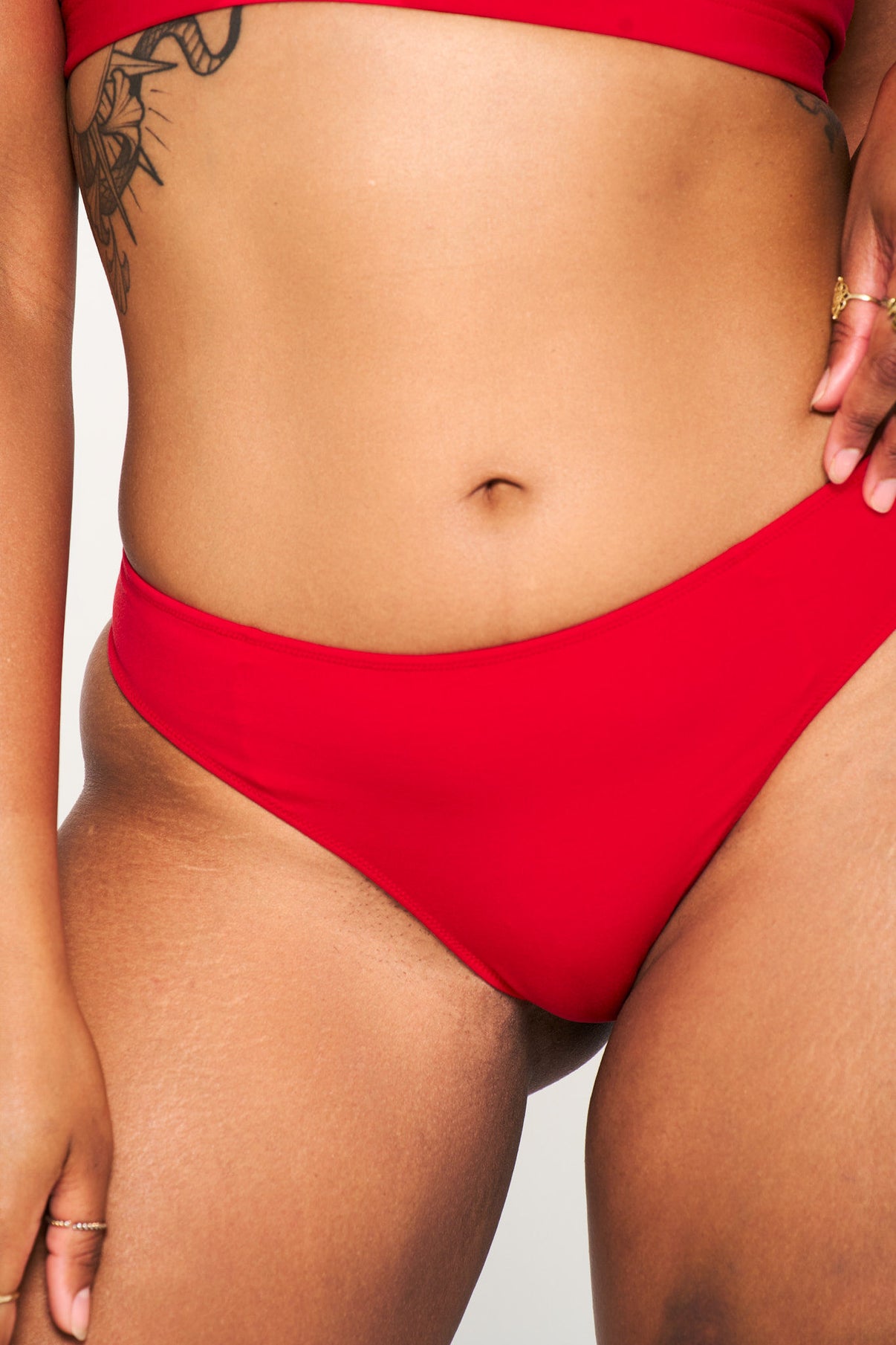 Power Play Red | Model is wearing size L undie